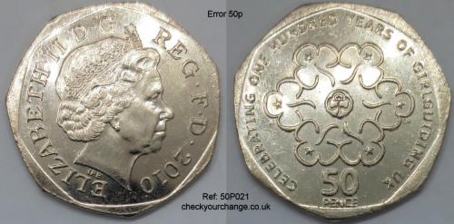 50p Error, Ref: 50P021